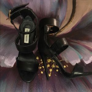 Black Open Toe Heels